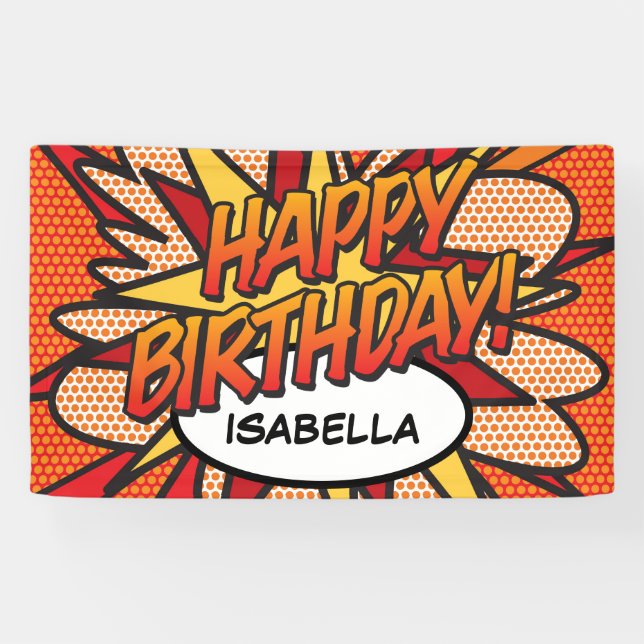 BANDEROLES BONJOUR D'ANNIVERSAIRE B.D. (Horizontal)