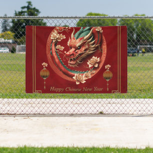 Banderoles Bonne année de dragon chinois