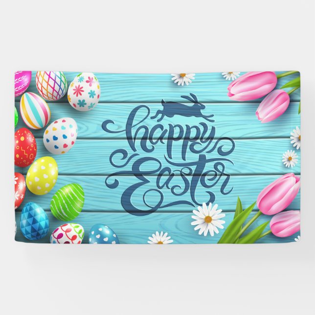 Banderoles Bonne fête de Pâques (Horizontal)