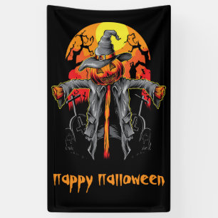 Banderoles Bonne Halloween Scarecrow