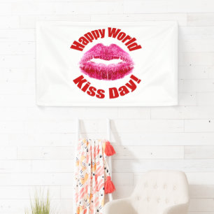 Banderoles Bonne Journée mondiale du baiser !