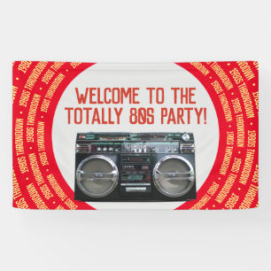 Banderoles Boombox Parti des années 80