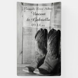 Banderoles Boots rustiques Cowboy Pays Mariage occidental