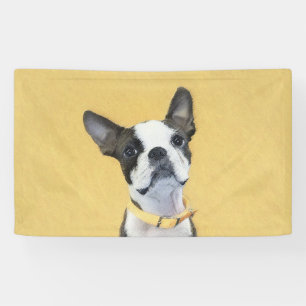 Banderoles Boston Terrier Peinture - Cute Original Chien Art