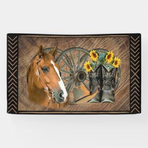 Banderoles Botte de cowboy du cheval occidental Casquette rou