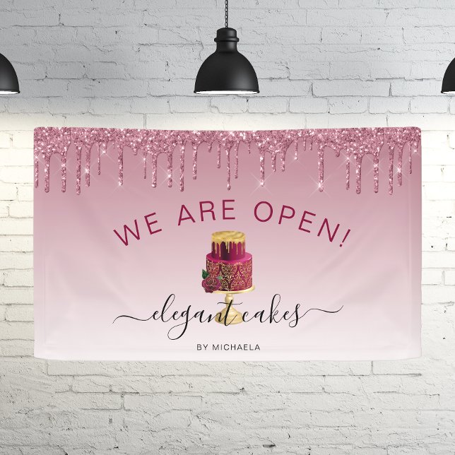 Banderoles Boulangerie Nous Sommes Parties scintillant Ouvert (Créateur téléchargé)