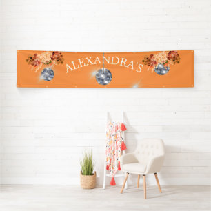 Banderoles Boule Floral Orange Disco