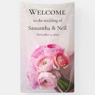 Banderoles Bouquet de ranunculus rose