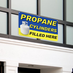 Banderoles Bouteilles De Propane Remplies Ici Publicité