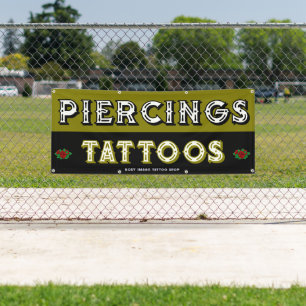 Banderoles Boutique de tatouage entièrement personnalisée pou