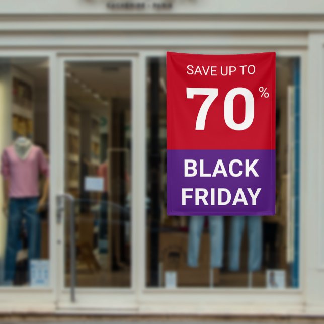 Banderoles Boutique Rouge moderne Promo Vente Annonces d'affa (Modern Red Store Discount Sale Business Ads Banner)