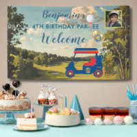 Boy Golf Thème 4ème anniversaire Bandeau de fête