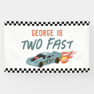 Banderoles Boys Cool Deux Fast 2e Anniversaire Hot Car