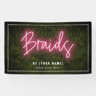 Banderoles Braids Neon Boxwood Cosmetologue Salon de cheveux 