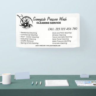 Banderoles Branding For Pressure Washing Cleaning Business