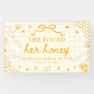 Banderoles Bride et son miel Shower Jaune à carreaux