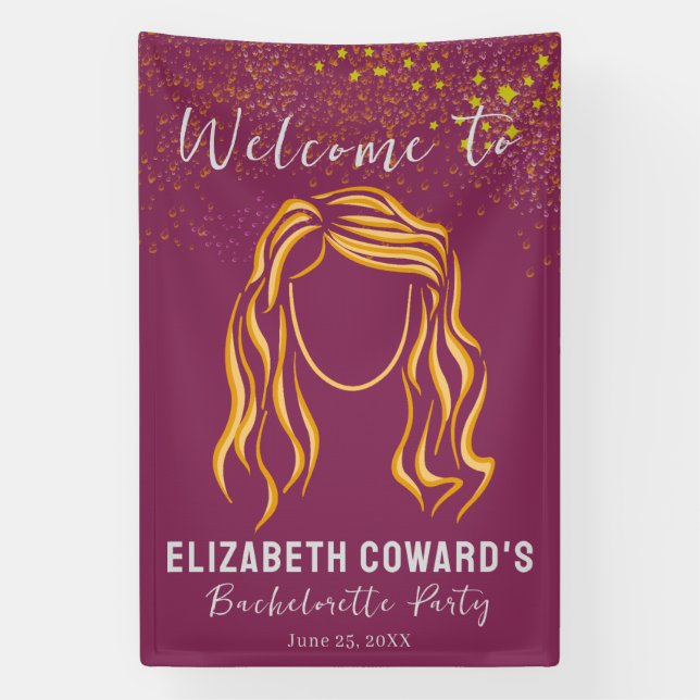 Banderoles Bride Girl Bachelorette Party Sign Banner (Verticale)