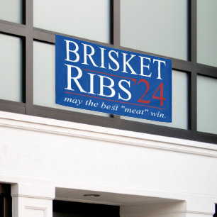 Banderoles Brisket and Ribs 2024 "May the Best Meat Win"