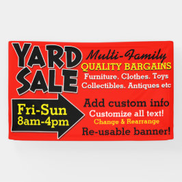 Banderoles Brocante à domicile réutilisable de vente de