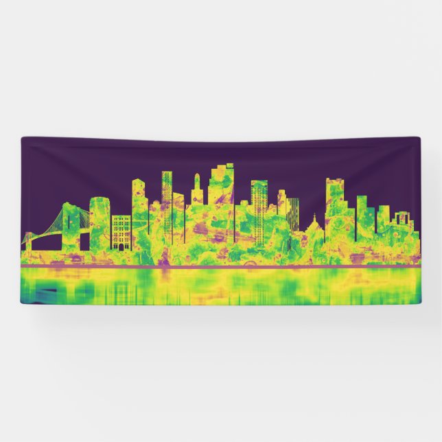 Banderoles Brooklyn New York Skyline (Horizontal)