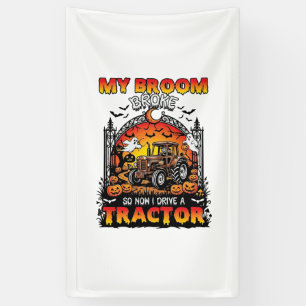 Banderoles Broom Broke Tractor Halloween Witch Ghosts_1