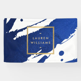 Banderoles Brosses bleues Indigo Abstraites