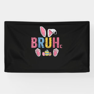 Banderoles Bruh Bunny Pâques mignonne mème pour les enfants _
