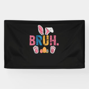 Banderoles Bruh Bunny Pâques mignonne mème pour les enfants _