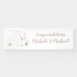 Banderoles Bunny Baby shower Spring Rose Girl