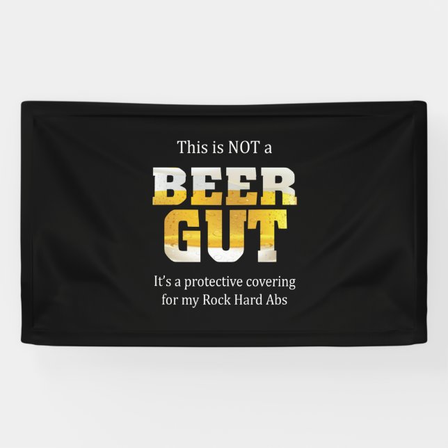 Banderoles Buveur de bière Pas un VENTRE À BIERRE Anniversair (Horizontal)