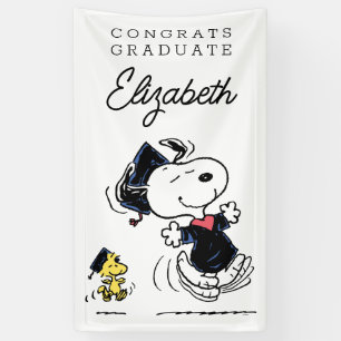 Banderoles cacahuètes   Snoopy & Woodstock Graduation