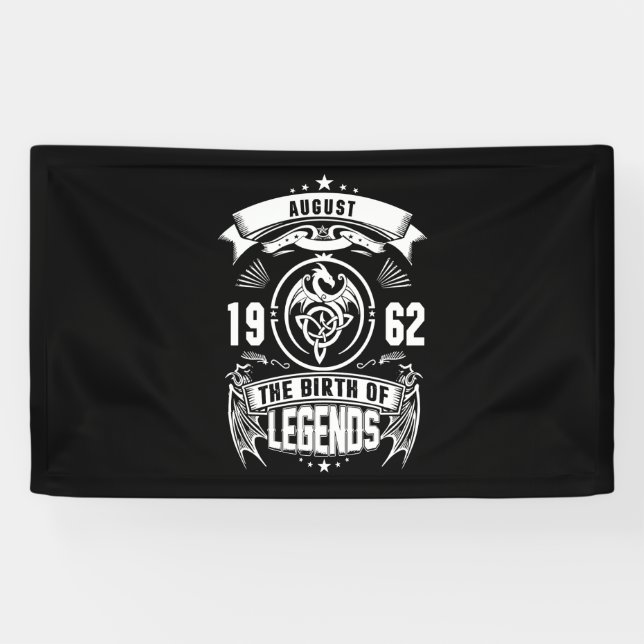 Banderoles Cadeau d'août | 1962 La Naissance Des Légendes (Horizontal)