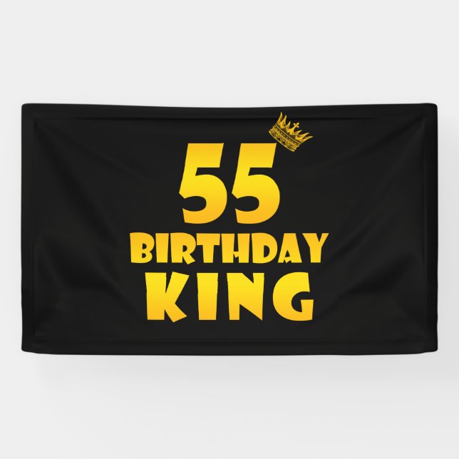 Banderoles Cadeau de 55e anniversaire pour 55 ans Anniversair (Horizontal)