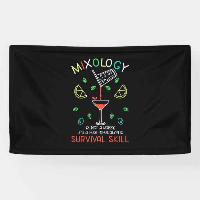 Banderoles Cadeau de Noël | Bartender Mixologue (Horizontal)