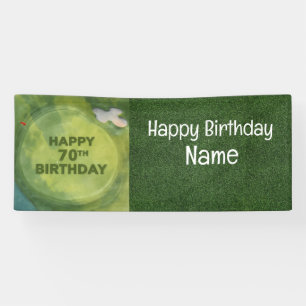 Banderoles Cadeaux de 70 ans pour golfeur