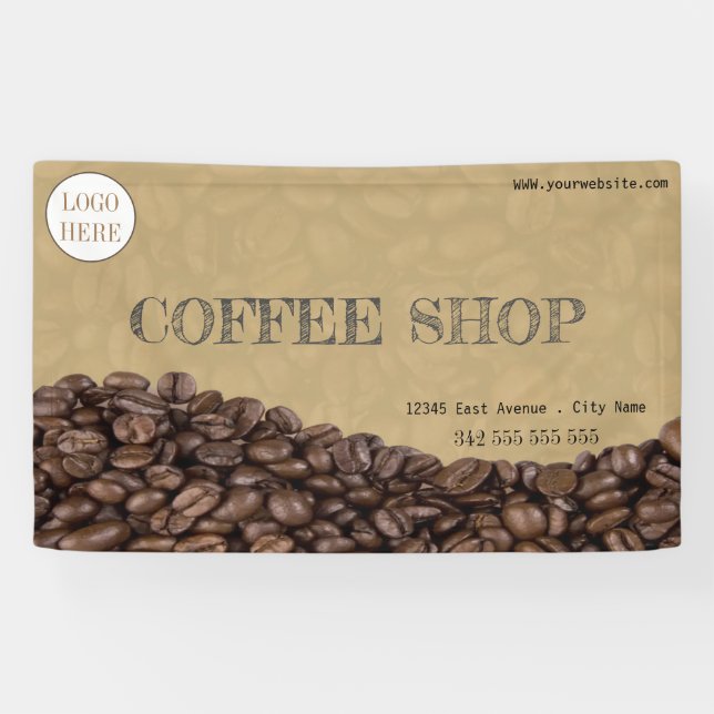Banderoles café espresso café boissons moderne Business (Horizontal)