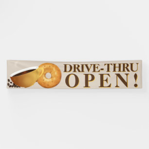 Banderoles Café et Bagel Drive Thru