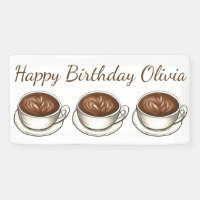 Café Latte Cappuccino Anniversaire Fête Brunch
