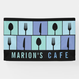 Banderoles Café Moderne Restaurant Restaurants Ustensiles per