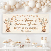 Câlins d'ours Vœux en ballon Baby Shower