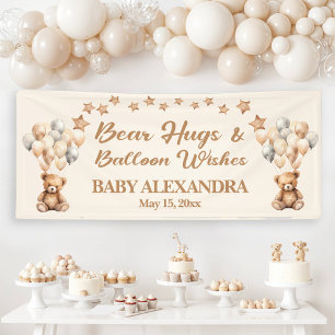 Banderoles Câlins d'ours Vœux en ballon Baby Shower