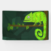 Caméléon vert mignon