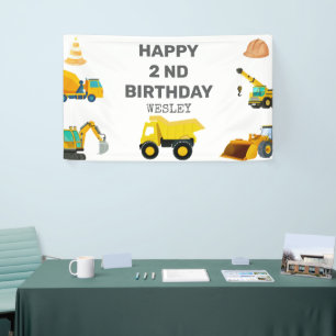 Banderoles Camions de construction Anniversaire
