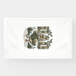 Banderoles Camo Duck Papa Design de T-Shirt avec Gravure Vint