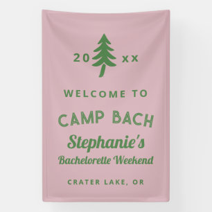 Banderoles Camp Bach enterrement de vie de jeune fille Vert e
