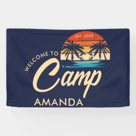 Banderoles Camp de plage personnalisé Bachelorette Party pers