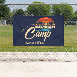 Banderoles Camp de plage personnalisé pour enterrement de vie