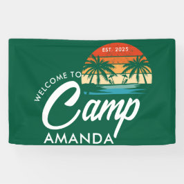 Banderoles Camp de plage personnalisé pour enterrement de vie