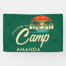 Banderoles Camp de plage personnalisé pour enterrement de vie