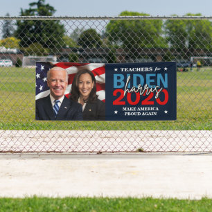 Banderoles Campagne Biden Harris 2020 avec photo patriotique